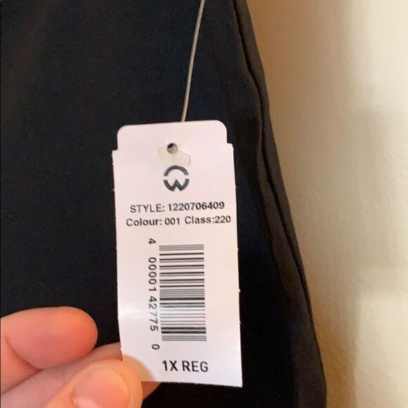 Warehouse One size 1X black stretchy pants NWT - Picture 2 of 4